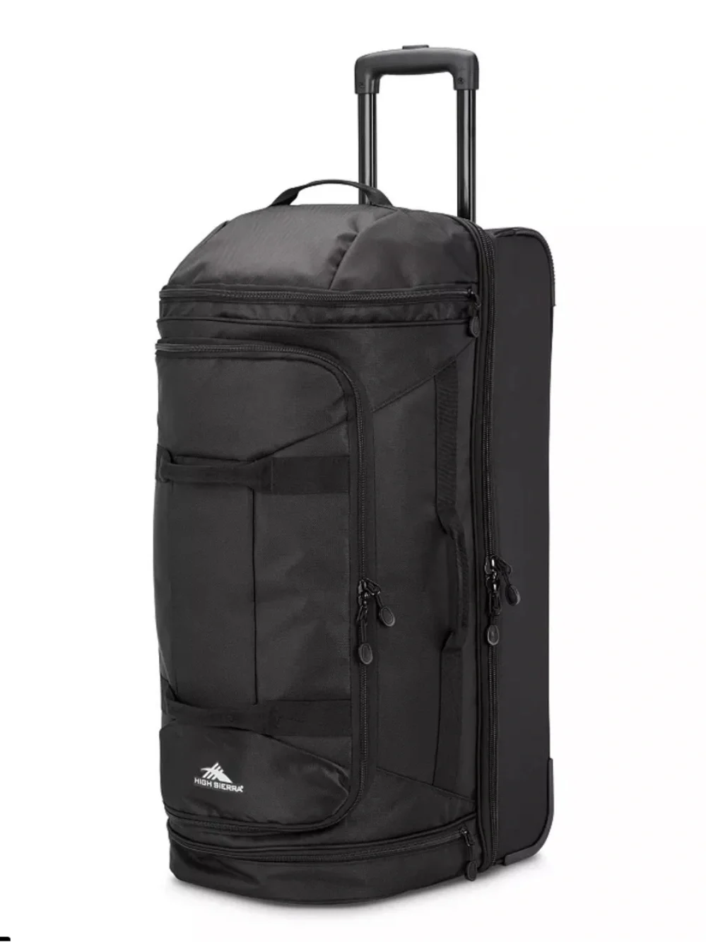 High Sierra Black Wheeled Duffel with Telescoping Handle, travel bag luggage 🔥🏖️